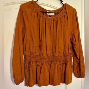 blouse, orange, new with tags
